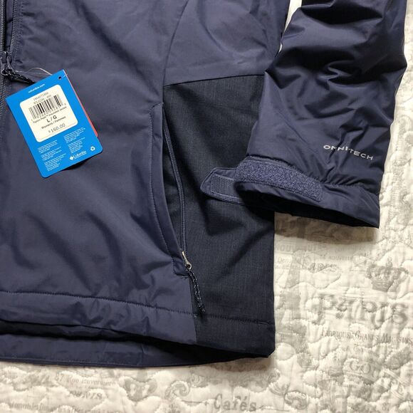 Columbia Women’s Omni Tipton Peak Hooded Insulated Jacket Navy Blue Sz L 186457 - Picture 4 of 14